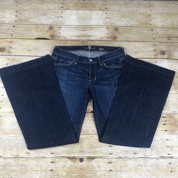 7 For All Mankind Denim - Seven For All Mankind Dojo Flare Jeans Dark Wash
